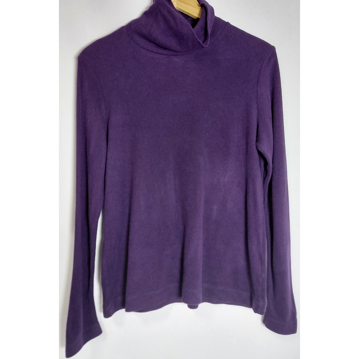 Uniqlo Heattech Purple Turtleneck Sweater Solid Knit Size L